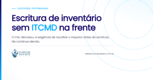 Escritura de inventário sem *ITCMD* na frente